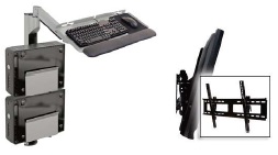 Keyboard and Wall Track Mount for Radiology Workstation