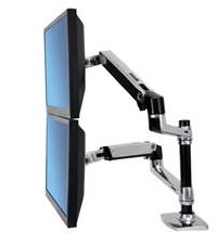 LX Dual Stacking Monitor arm for Radiology Workstation