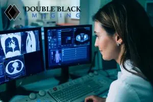 Radiologist with DBI Monitor Setup