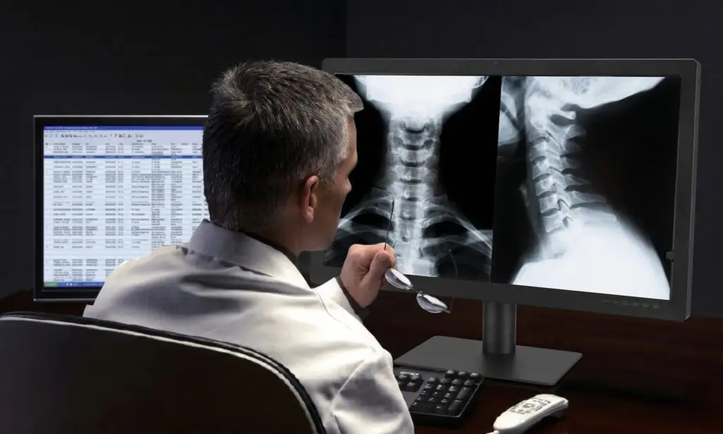 Radiologist Diagnosing on Gemini 8MP color monitor