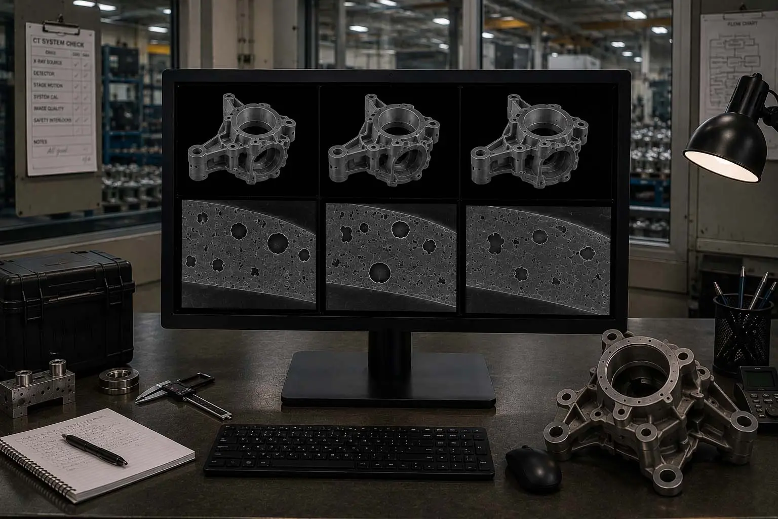 12MP Industrial NDT Display for Aerospace Casting Inspection and CT Analysis