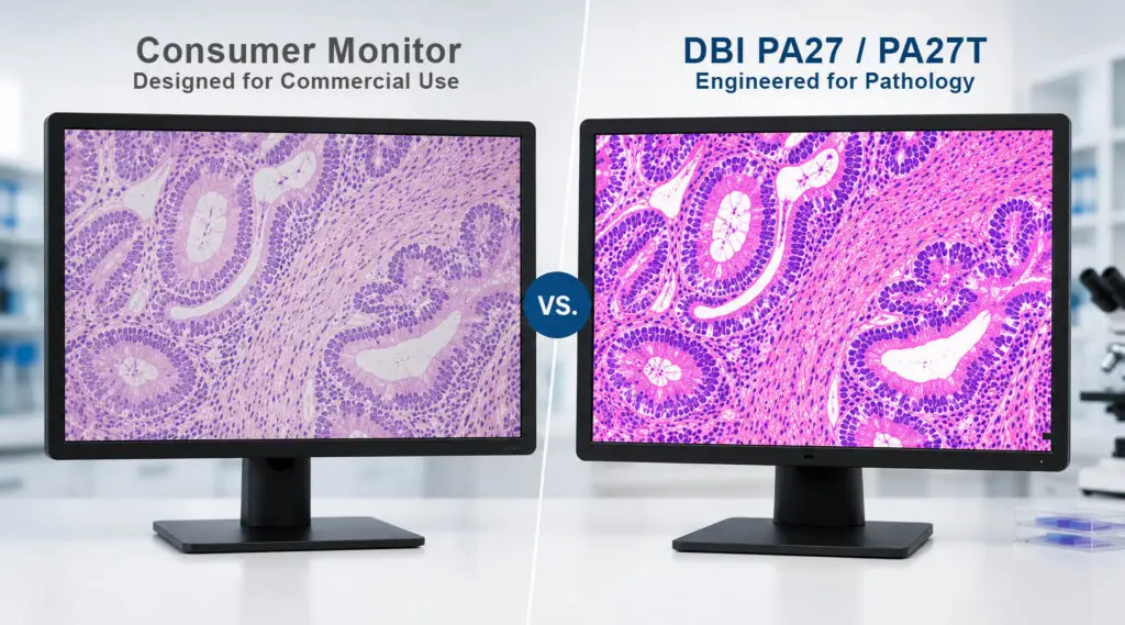 DBI Pathology Displays vs Consumer Display