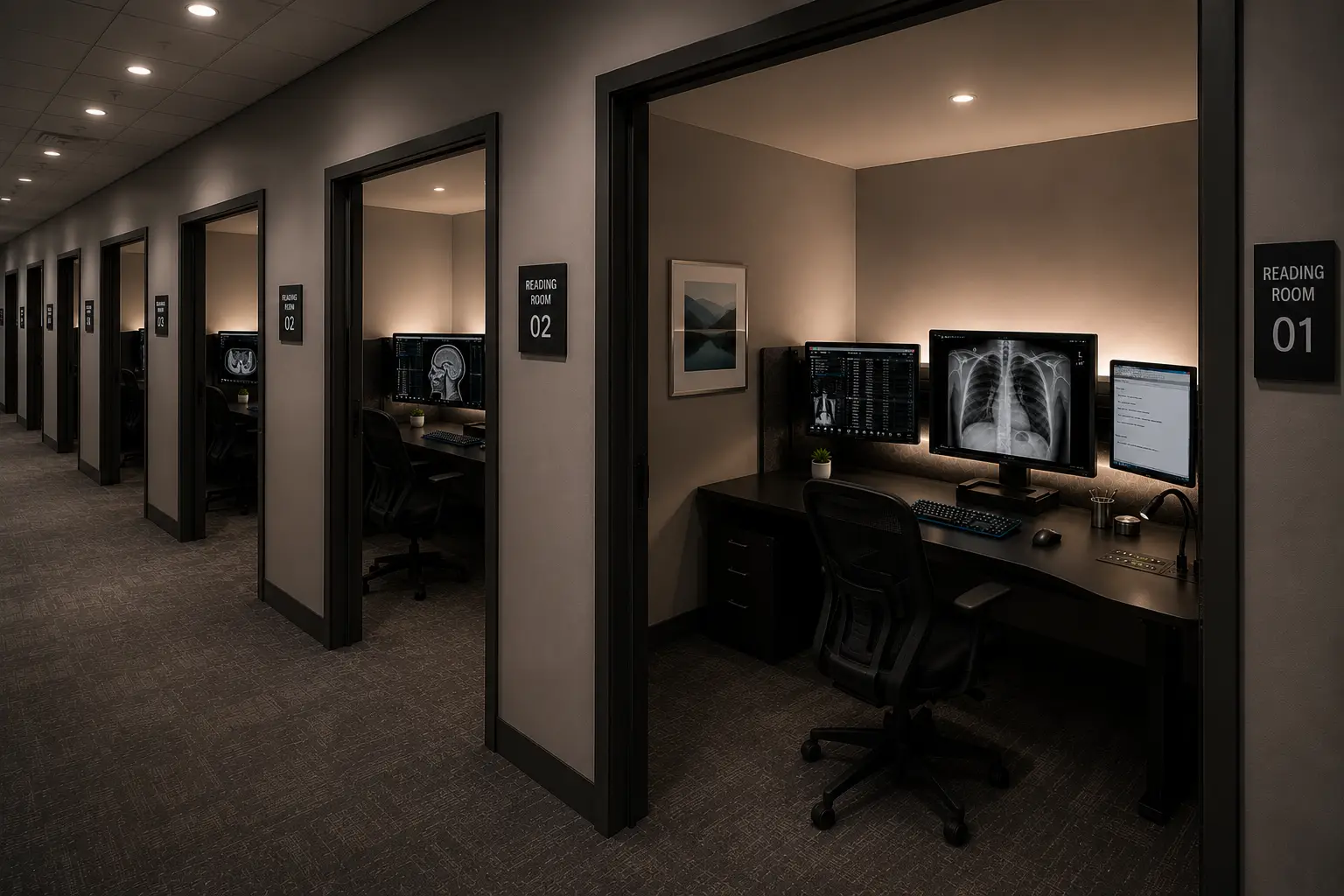 Phoenix II units in an Enterprise reading room installation