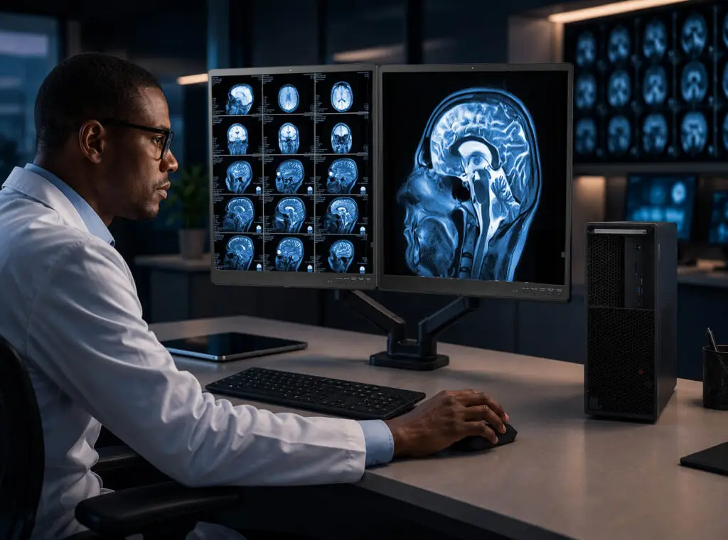 Radiologist reading on dual 3MP with Bundled CPU