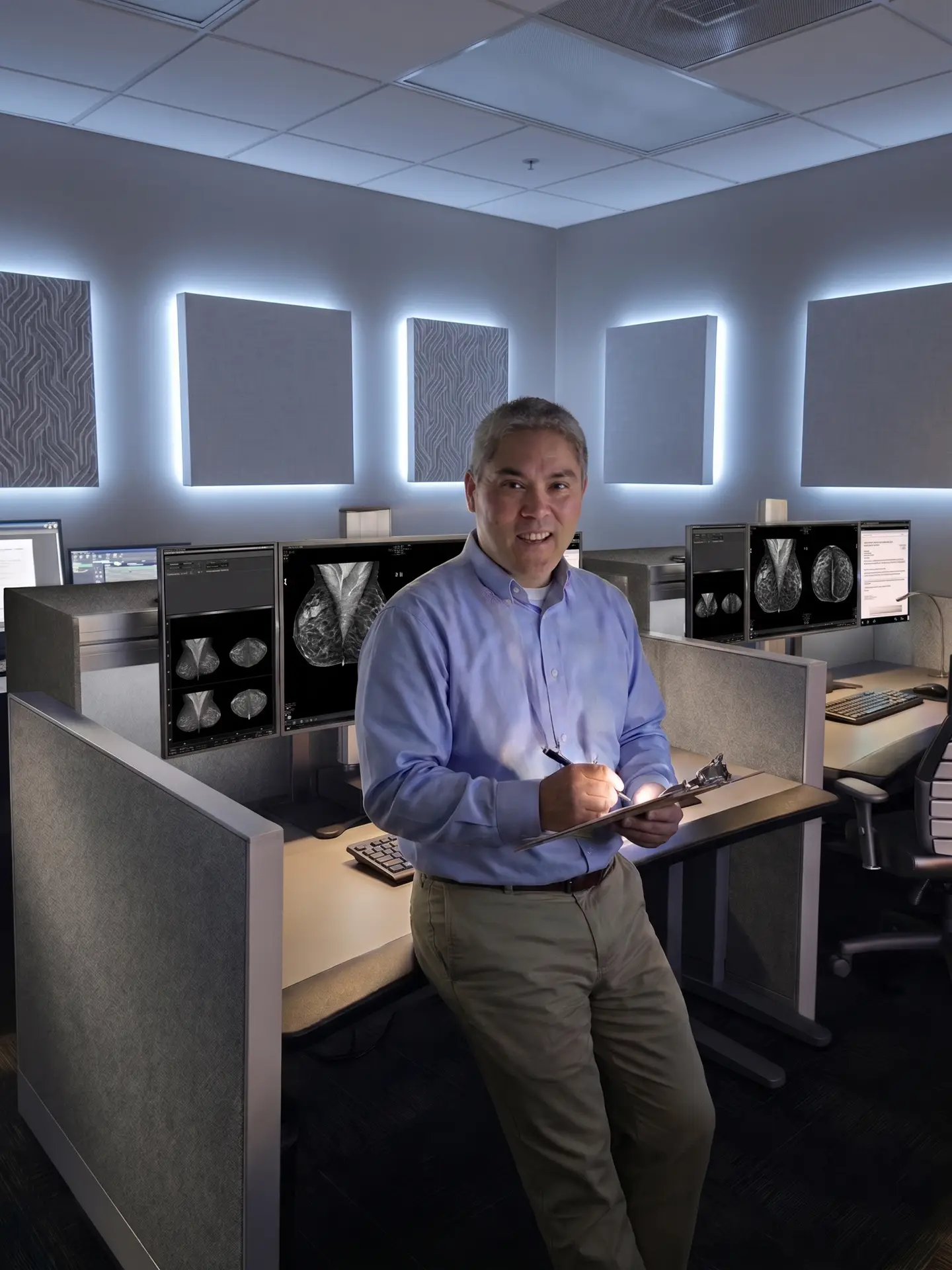 DBI specialist planning a custom radiology workstation layout