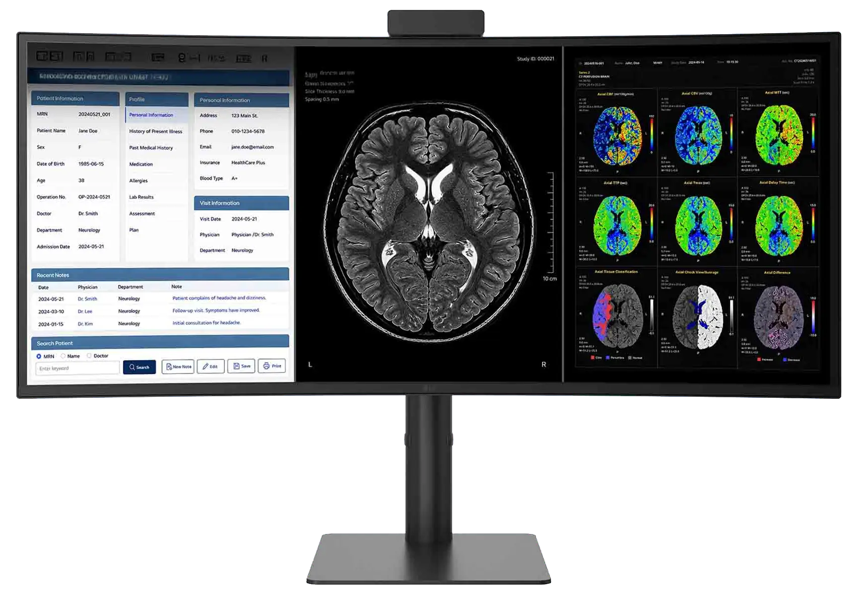 40" Curved display for Remote Radiology reading